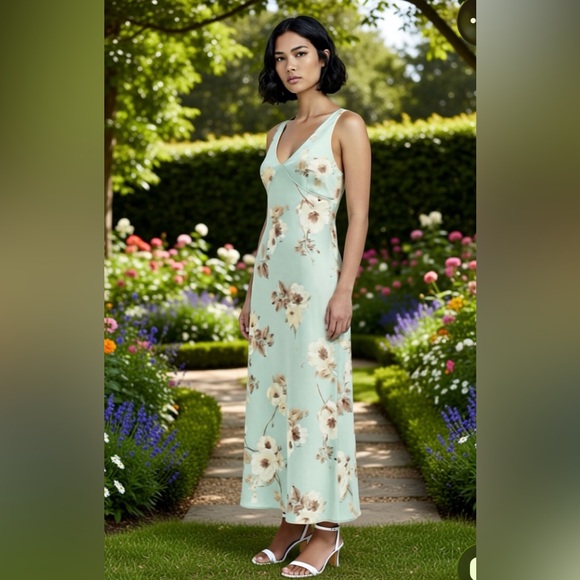 a new day Dresses & Skirts - A New Day Mint Floral Midi Dress